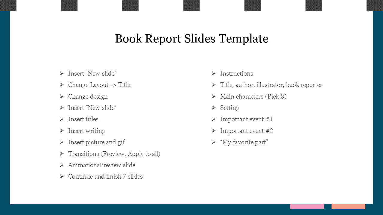 Book Report Slides Template
